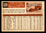 1959 Topps Baseball #520 Don Elston Cubs EX 547021