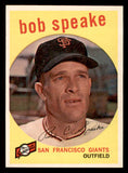 1959 Topps Baseball #526 Bob Speake Giants EX-MT 547027