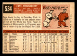 1959 Topps Baseball #534 Faye Throneberry Senators VG-EX 547038