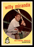 1959 Topps Baseball #540 Willie Miranda Orioles EX 547040