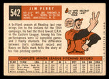1959 Topps Baseball #542 Jim Perry Indians VG-EX 547043