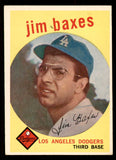 1959 Topps Baseball #547 Jim Baxes Dodgers EX 547046
