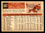 1959 Topps Baseball #547 Jim Baxes Dodgers EX 547046
