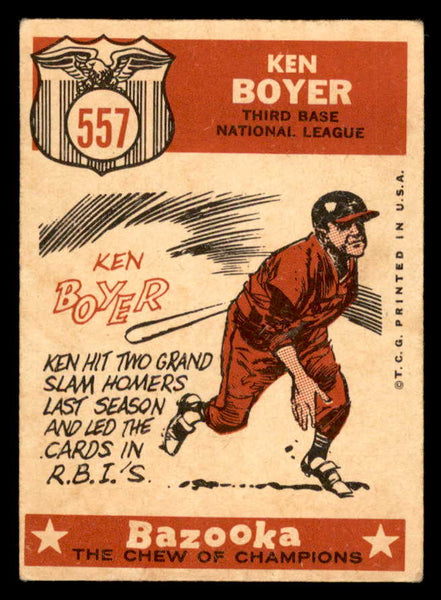 1959 Topps Baseball #557 Ken Boyer A.S. Cardinals VG-EX 547055
