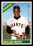 1966 Topps Baseball #001 Willie Mays Giants VG-EX 547066