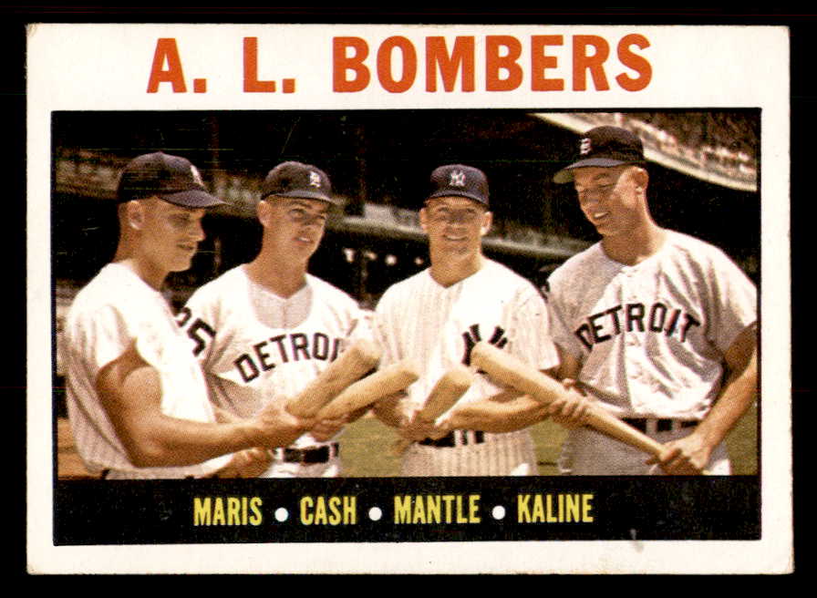 1964 Topps Baseball #331 Mickey Mantle Al Kaline Roger Maris VG-EX 547078