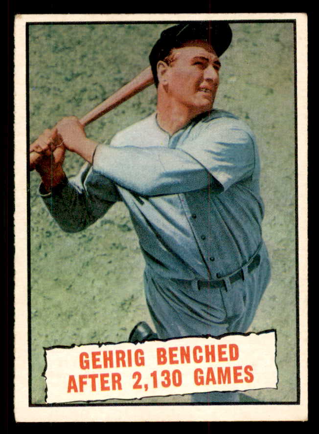 1961 Topps Baseball #405 Lou Gehrig Yankees EX 547089