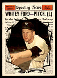 1961 Topps Baseball #586 Whitey Ford A.S. Yankees EX 547090