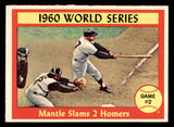 1961 Topps Baseball #307 World Series Game 2 Mickey Mantle EX 547095