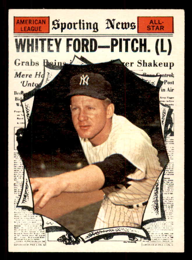 1961 Topps Baseball #586 Whitey Ford A.S. Yankees EX-MT 547098