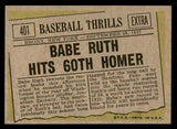 1961 Topps Baseball #401 Babe Ruth Yankees EX-MT 547100