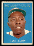 1961 Topps Baseball #484 Hank Aaron MVP Braves EX-MT 547109