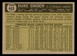 1961 Topps Baseball #443 Duke Snider Dodgers EX-MT 547110
