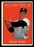 1961 Topps Baseball #478 Roger Maris MVP Yankees EX-MT 547112