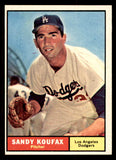 1961 Topps Baseball #344 Sandy Koufax Dodgers EX-MT 547114