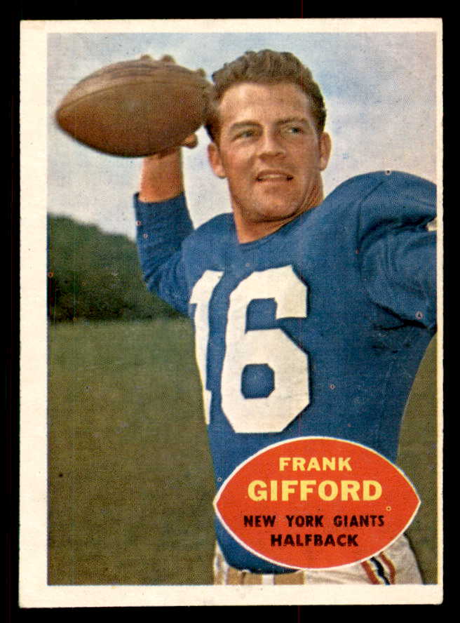 1960 Topps Football #074 Frank Gifford Giants EX 547148