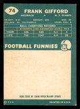1960 Topps Football #074 Frank Gifford Giants EX 547148