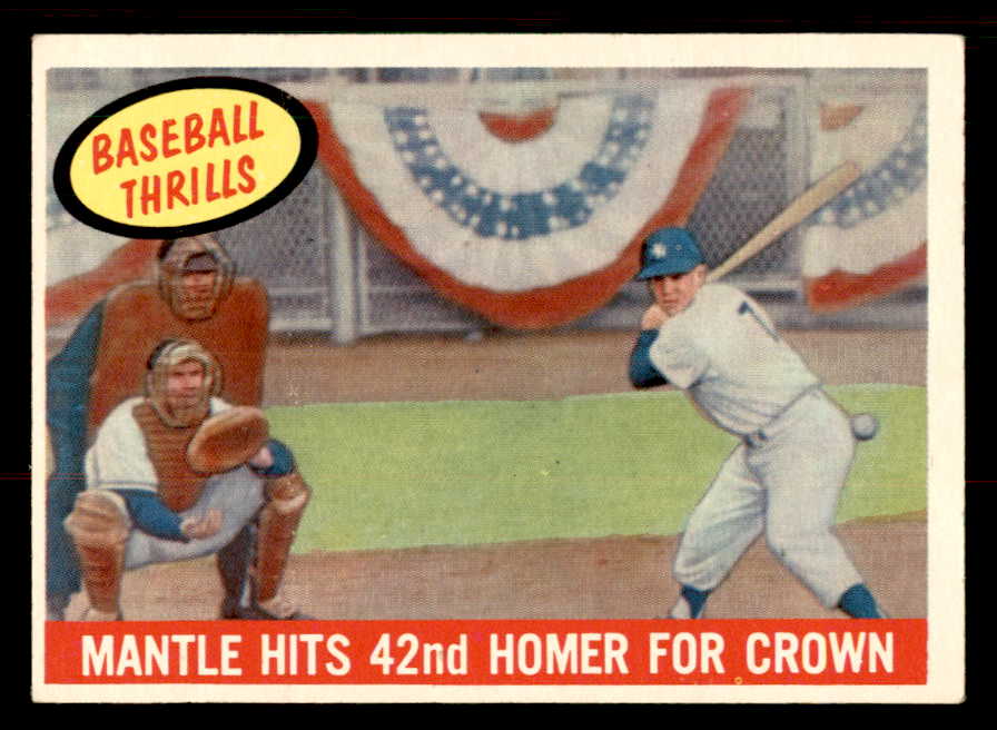 1959 Topps Baseball #471 Mickey Mantle IA Yankees EX+/EX-MT 547160