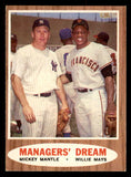 1962 Topps Baseball #018 Mickey Mantle Willie Mays EX+/EX-MT 547187