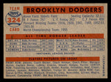 1957 Topps Baseball #324 Brooklyn Dodgers Team EX+/EX-MT 547202