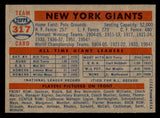1957 Topps Baseball #317 New York Giants Team EX-MT 547208