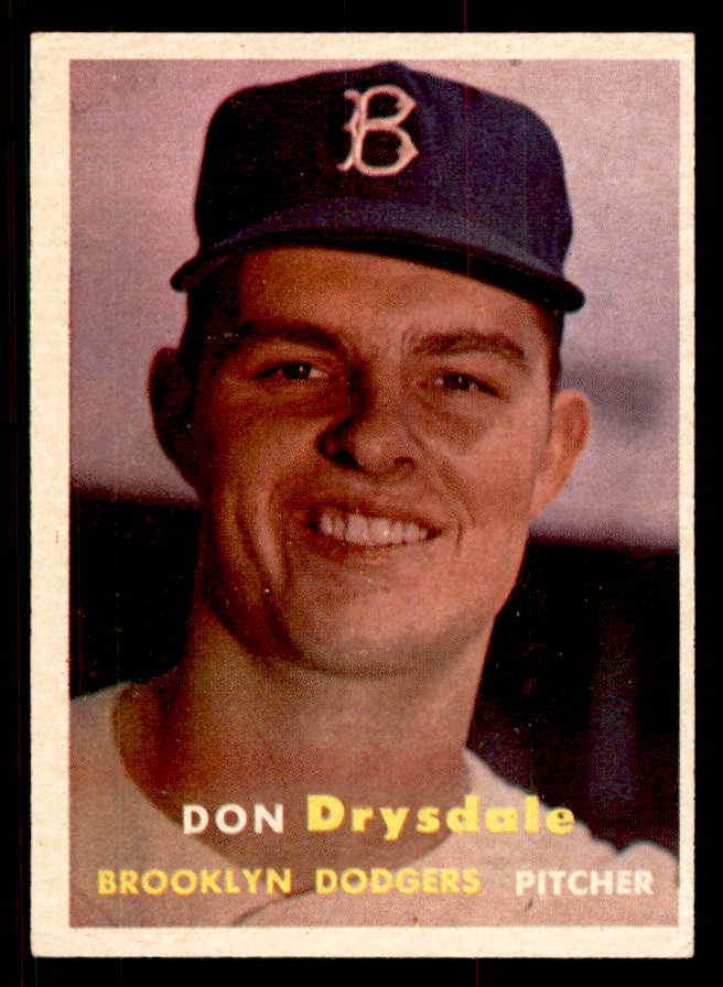1957 Topps Baseball #018 Don Drysdale Dodgers EX-MT 547213