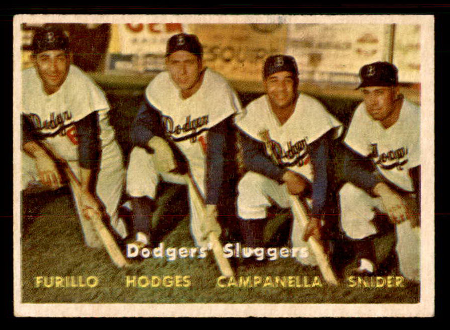 1957 Topps Baseball #400 Roy Campanella Duke Snider Gil Hodges EX-MT 547216