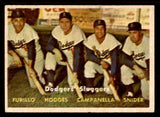 1957 Topps Baseball #400 Roy Campanella Duke Snider Gil Hodges EX-MT 547216