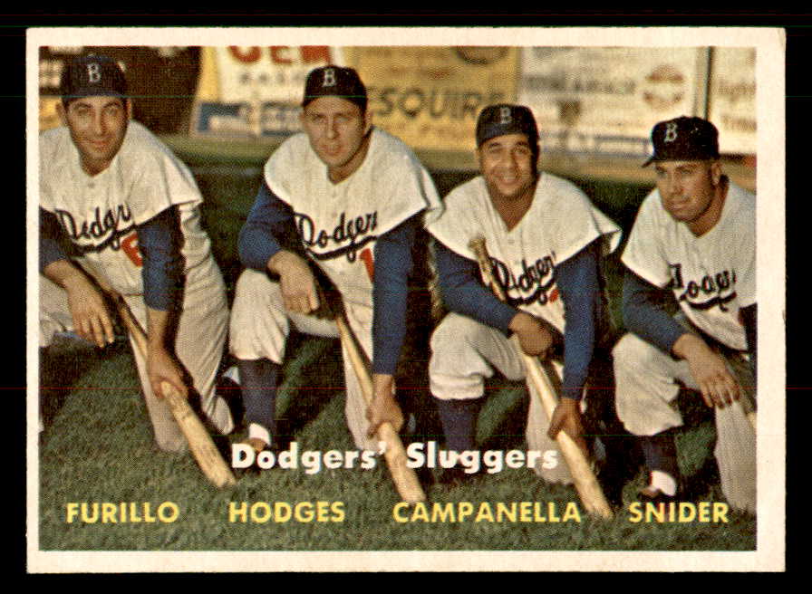 1957 Topps Baseball #400 Roy Campanella Duke Snider Gil Hodges EX-MT 547217