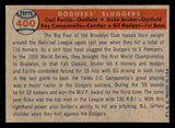 1957 Topps Baseball #400 Roy Campanella Duke Snider Gil Hodges EX-MT 547217