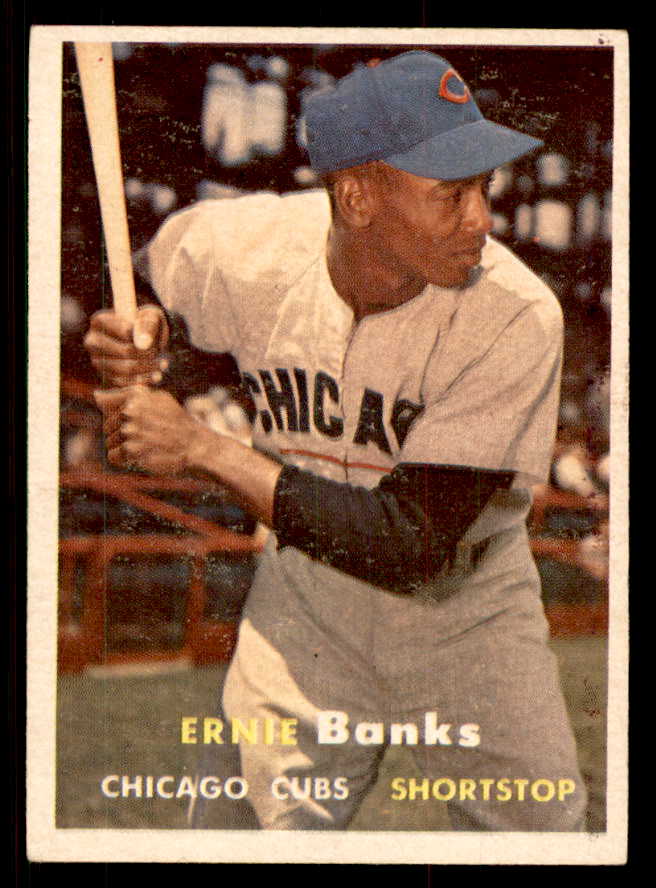 1957 Topps Baseball #055 Ernie Banks Cubs EX-MT 547221