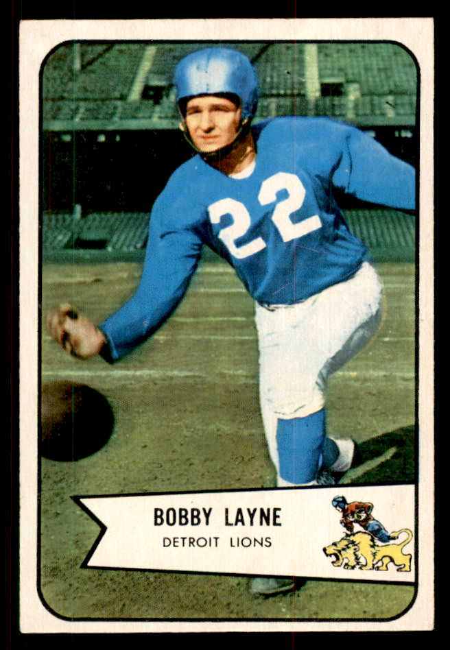 1954 Bowman Football #053 Bobby Layne Lions NR-MT 547226