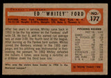 1954 Bowman Baseball #177 Whitey Ford Yankees EX 547231