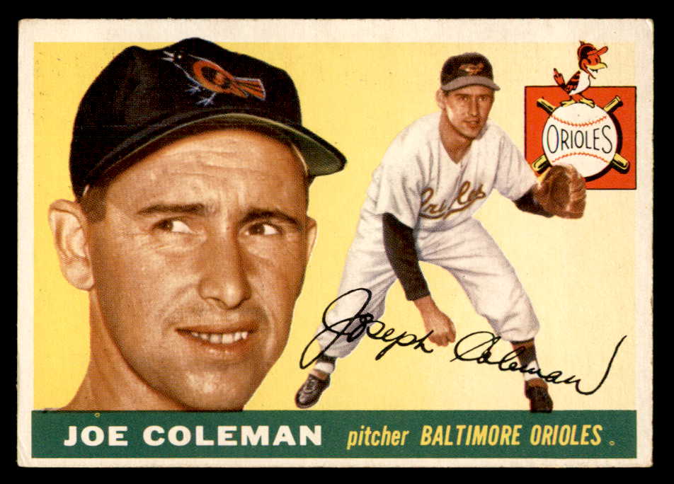 1955 Topps Baseball #162 Joe Coleman Orioles VG-EX 547243
