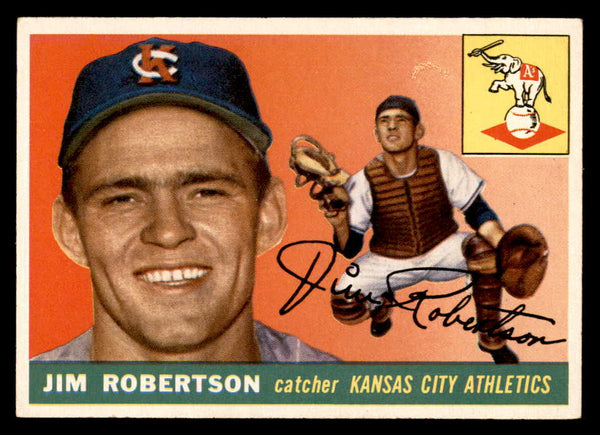 1955 Topps Baseball #177 Jim Robertson A's EX 547255