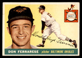 1955 Topps Baseball #185 Don Ferrarese Orioles VG-EX 547263