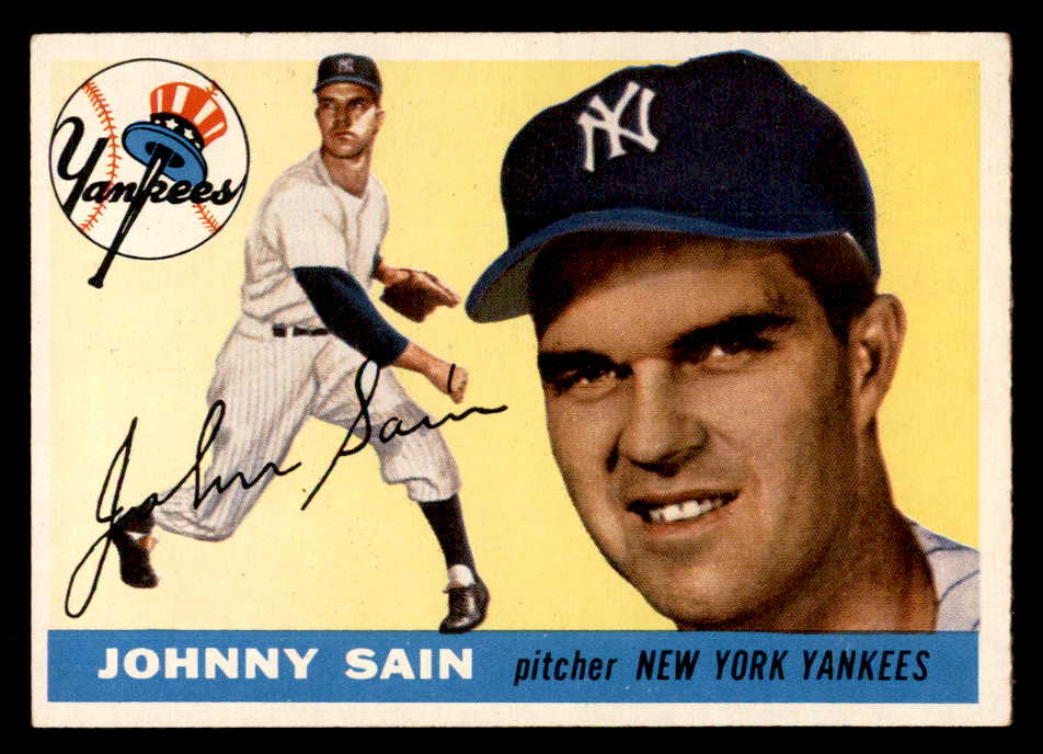 1955 Topps Baseball #193 Johnny Sain Yankees EX-MT 547270