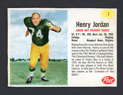1962 Post Football #007 Henry Jordan Packers EX-MT 547291