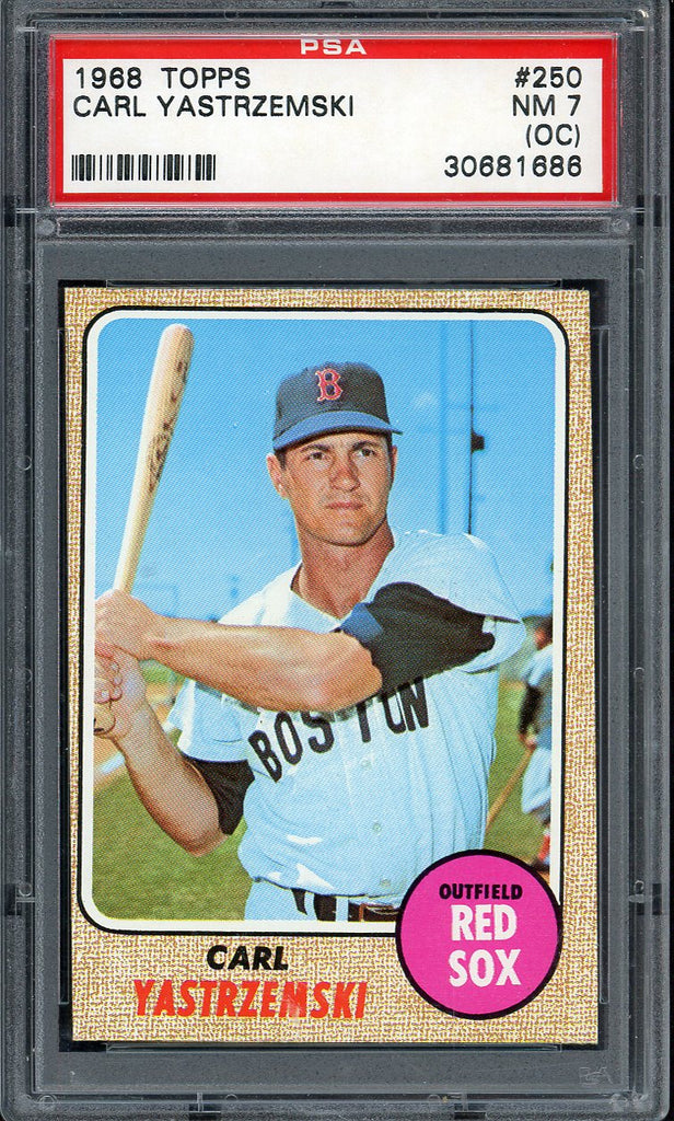 1968 Topps Baseball #250 Carl Yastrzemski Red Sox PSA 7 NM oc 547295