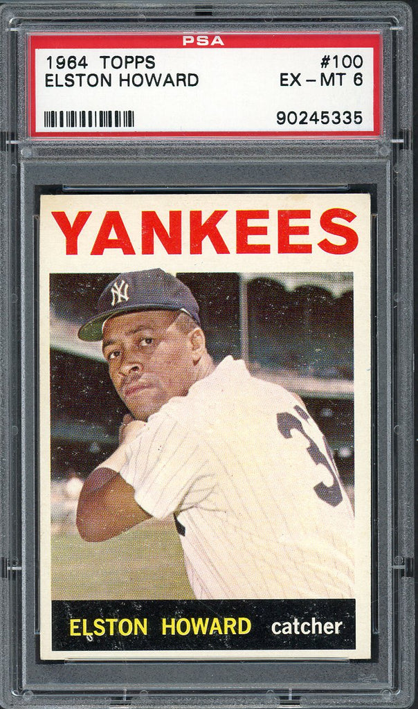 1964 Topps Baseball #100 Elston Howard Yankees PSA 6 EX-MT 547296