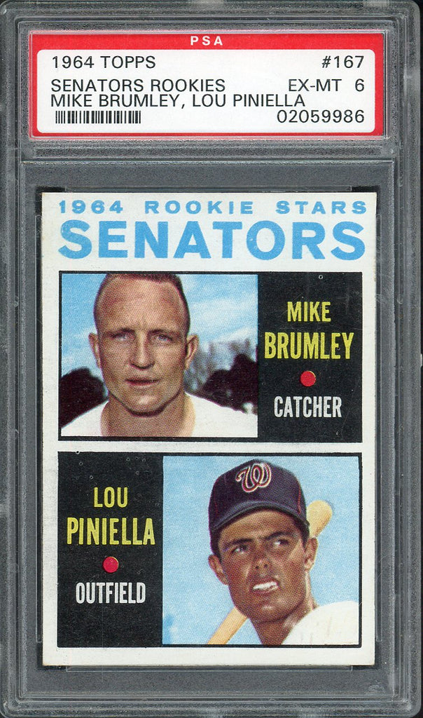 1964 Topps Baseball #167 Lou Piniella Senators PSA 6 EX-MT 547297