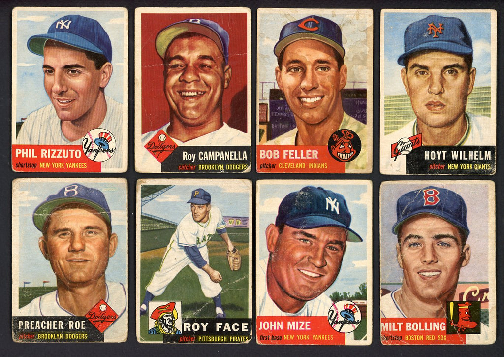 1953 Topps Set Lot 77 Diff Low Grade Rizzuto Feller Campanella 547323