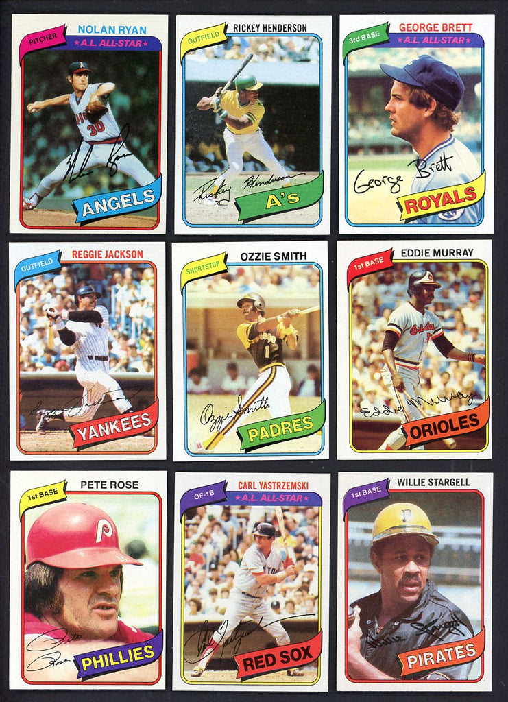 1980 Topps Baseball Complete Set EX-MT Henderson Ryan Brett 547340