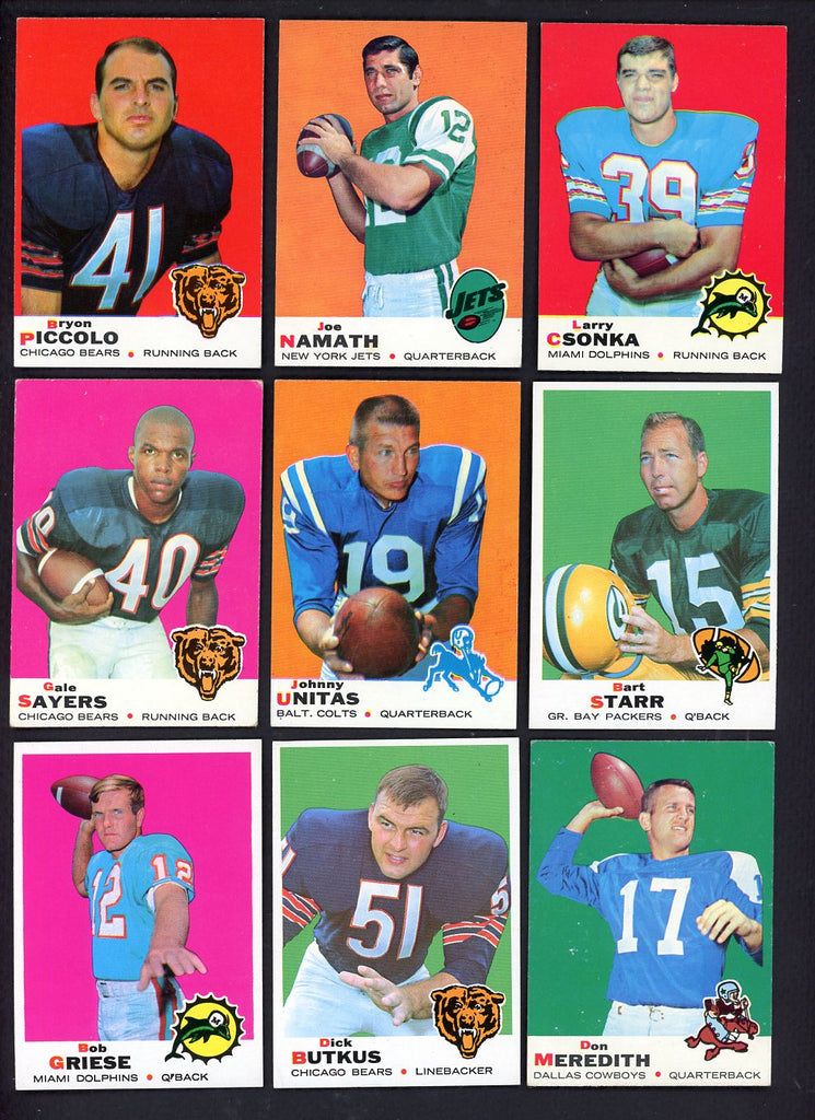 1969 Topps Football Complete Set EX-MT Namath Csonka Unitas 547348