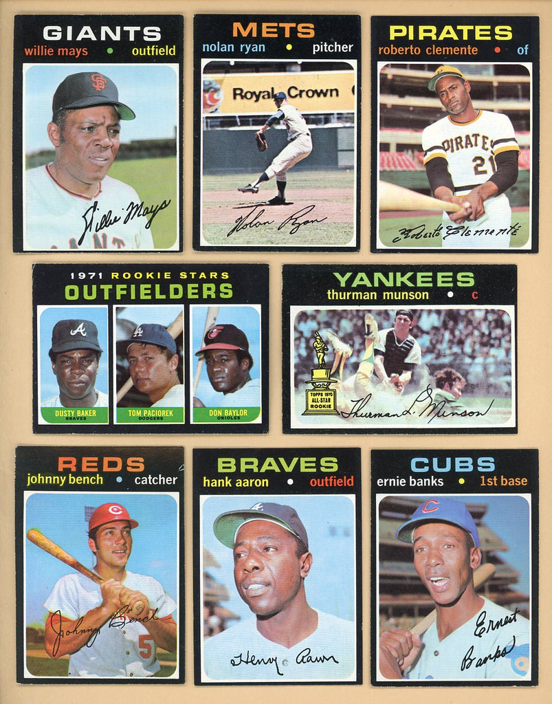 1971 Topps Baseball Complete Set EX+/EX-MT Clemente Mays Aaron 547358