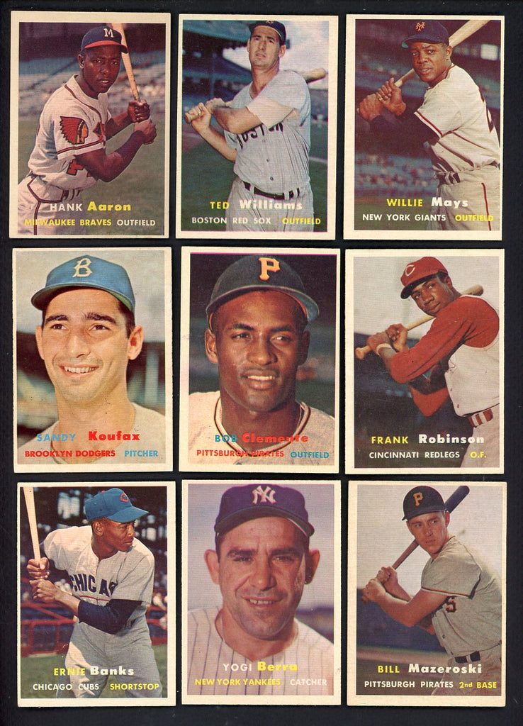 1957 Topps Baseball Complete Set Sharp Robinson Mantle SGC 7 547367