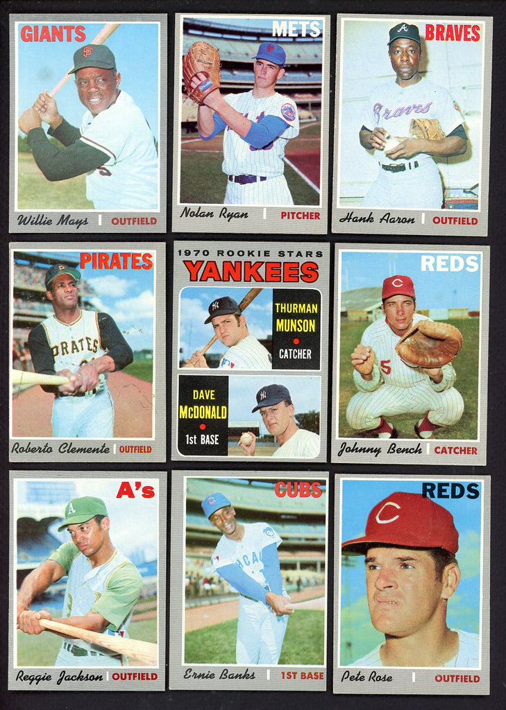 1970 Topps Baseball Complete Set EX Ryan Clemente Bench 547377