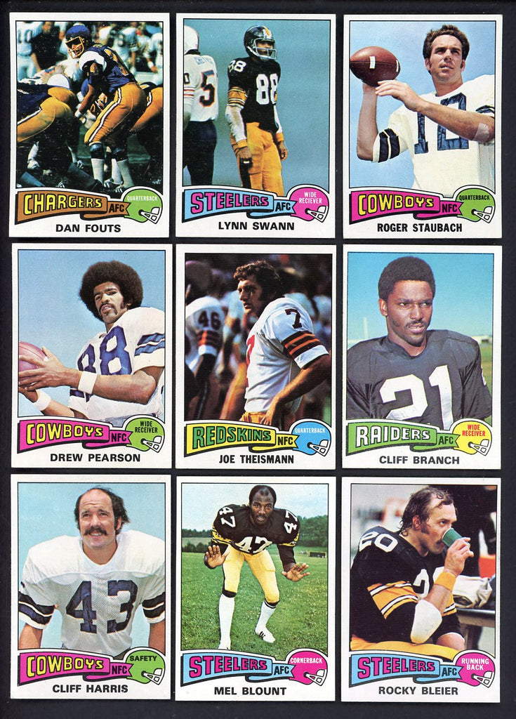1975 Topps Football Complete Set EX-MT Swann Fouts Staubach 547382
