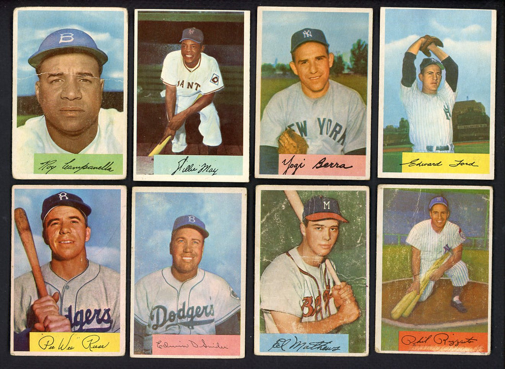 1954 Bowman Baseball Near Set (No Mantle) Low Grade Mays Berra 547387
