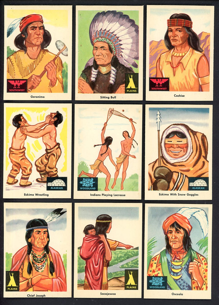 1959 Fleer Indians Complete Set NR-MT Sitting Bull Cochise 547390